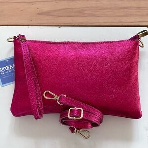 Nantucket Pochette Fuchsia Crossbody Bag NEW